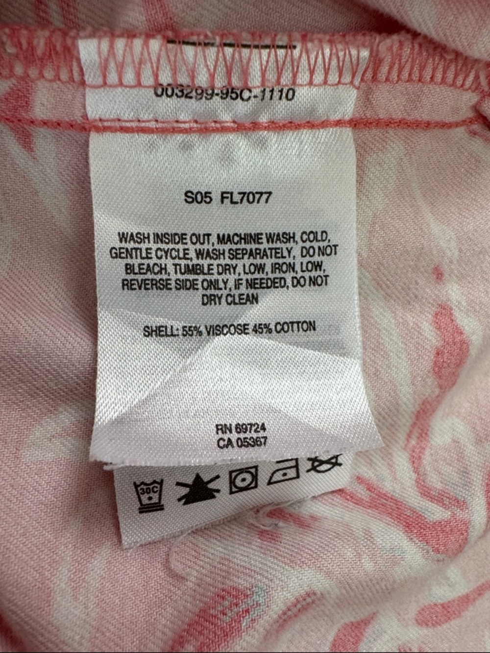 Columbia Coral and White Flamingo Print Button-Up Shirt - Picture 8 of 8